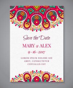 Spring Wind - Flower Decoration Type Wedding Invite Save The Date Ecard