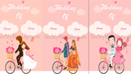 Willy Wilson - Western, Pink Bicycle, Cycle Theme, Christian Couple, Save The Date Card & Video For Online Customization | ID: 11003  | ID: 11302