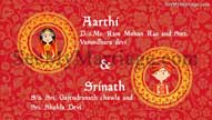 Red Theme Floral Traditional Design Gold Rings - Engagement, Wedding, Betrothal Formal Invite Video For Hindu, Christian Couple