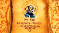 Yellow Theme Ganesha Animated Floral Decorated Paper Revealing Model Wedding Invite Video