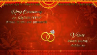 Dhruv Darshan - Traditional Red Theme Wedding Invitation Video Decorated With Mango Leaves And Flowers, Title Revealing With Sp