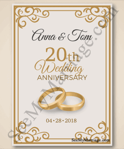 Incredible Luxurious Golden Theme Bangles With Floral Frame Decoration Type 20th Wedding Anniversary Save The Date Whatsapp E-c