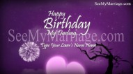 Prince Charming With Cindrella – Birthday Video In Romantic Violet Theme Background With Sparkling Stars And Moon | ID: 11369