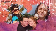 Love Tangled - Romantic Ink Reveal Pink Theme With Watercolor Background And Hanging Love Symbols