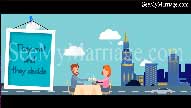 Blue Theme Cartoon Animated Muslim Wedding Save The Date Video | ID: 11431