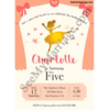 Dancing Little Fairy - Pricess Fairy Tale Theme Birthday Invite Card