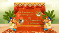 Sathamanam Bhavati  -  Pop - Up Book Theme Traditional, Red And Golden Animated South Indian Shastipoorthi, 60th Wedding Annive