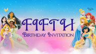 Disney Barbie Theme Birthday Girl Cartoon Animated, Colorful Photo Slideshow Theme Birthday Party Invitation Video