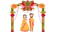 Peacocks And Floral Decorated Spring Theme Ganesha Animated Wedding Card Page Turn Animated Traditional Hindu Wedding Invitatio