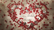 Beautiful Birthday Heart Theme Rose Petal Photo Slideshow Birthday Invite Video