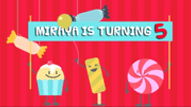 Colorful Candy Theme Ice Creams Animated Beautiful Pink Theme Birthday Invitation Video