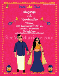 Dil Bole Hadippa - Pink Theme Tamil Cartoon Couple, Lungi Animation Unique Save The Date Gif Using Lanterns And Horns