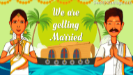 Traditional Malayalam Couple Animated Wedding Invitation Video | ID: 11398