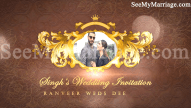 Royal Vintage Golden Theme Photo Reveal Wedding Invitation Video | ID: 11401