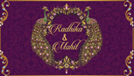 Shubh Mangal Saavdhan - Voilet Theme Sparkle Animated Vintage Wedding Invitation Video Embedded With Beautiful Stones And Gems