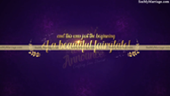 A Royal Violet Theme Wedding Invitation Video With Sparkle Revealing Animated Text