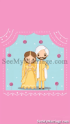 Singh Is King - Pink Theme Punjabi Couple Cartoon Save The Date Gif