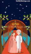 Space Drive With My Half - Traditional North Hindu Theme Cartoon Animated Save The Date Gif