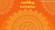 Orange Theme Sparkle Reveal Traditional Hindu, Muslim, Interfaith Wedding Invitation Video | ID: 11413
