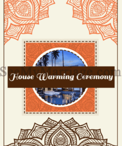 Mare Naye Aangan - Water Color Creamy Background Simple Floral Decorated House Warming Invitation With Pics | ID: 11450