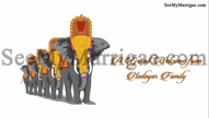 One & Only Partner - White Theme Traditional Cute South Indian Cartoon Couple Theme With Elephants Animated Wedding Invitation | ID: 11465