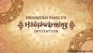 Padharo Mare Ghar - Animated Brown Dust Theme House Warming Invitation With Rotating Designed Mandala And Background Animated M | ID: 11470