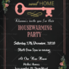 Lock & Key_floral Dark Theme House Warming Party Invitation E Card