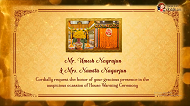 Traditional Hindu House Warming Welcome Sparkle Royal Texture Shining Text Whatsapp Video Invitation | ID: 11537