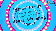 Retro Disco Lighting Theme House Warming Party Invitation | ID: 11539