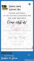Boarding Pass Theme Housewarming Gif Invitation With Train, Airplane And Luggage Animations