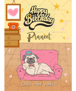 Just Chill_funny Happy Birthday Greeting Card