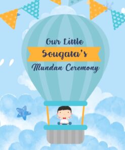Growing Up Modern Cartoon Theme_mundan Ceremony Invitation | ID: 11556