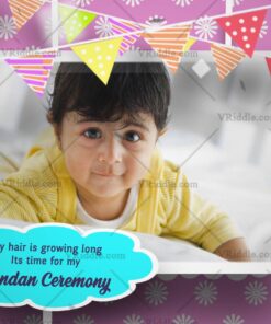 Modern Style_mundan Ceremony Invitation | ID: 11557