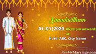 Formal South Indian Wedding Invitation