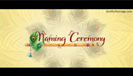Little Kanhaiya Naming Ceremony Video Invitation Little Krishna. Creamy Background, Peacock Feather And Photo Frame | ID: 11564