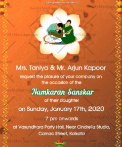 Naming Ceremony Hindu Kalash Toran Decorated Traditional North Indian Animated Gif