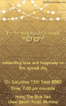 The Diamond Jubilee Cream And Gold Theme 60th Anniversary Party Invitation Gif With Serial Lights
