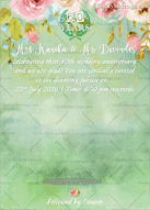 Watercolor Theme Floral Decorated, Cartoon Grandparents Animated 60th Anniversary Gif Invitation