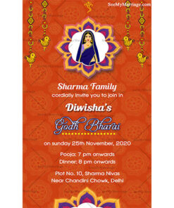 Baby Shower_hindu Traditional_floral Theme E Card