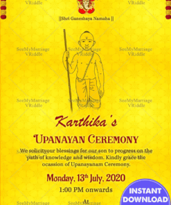 Hindu Traditional Thread Ceremony E Card
