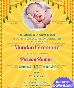 Mundan Cerermony E Card_modern Theme_shine Background