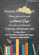 Blackboard Theme Happy Retirement Gif Invitation For Whatsapp With Books Assets