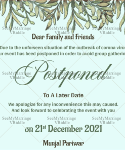 We Postponed - Change In Event Date Update Card