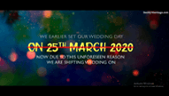 Change In Date - For Wedding Save The New Date Video