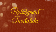 Enjoy The New Freedom Retirement Party Invitation Video With Red Theme Background