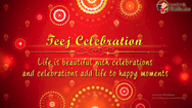Mere Aangan Ka Thyohar - Royal, Stylish Red Theme Golden Sparkle Reveal Animated Cultural Teej Invitation Video, Kitty Party