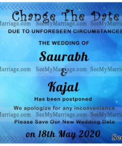 Ek Jarrori Soochan - Naya Shaadi Date Pakki Huyi He New Save The Date Announcement Card