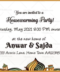 Allah Ke Ghar_muslim Housewarming Party Invitation Card