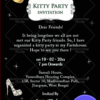 Beautiful Girls Women Kitty Party Invitation Card