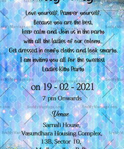 Floral Spring Kitty Party Message And Invitation Card